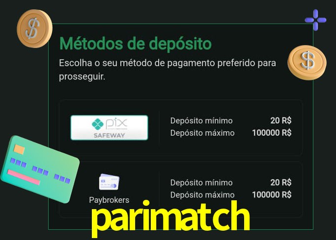 O cassino parimatch oferece uma grande variedade de métodos de pagamento